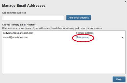 管理邮件地址