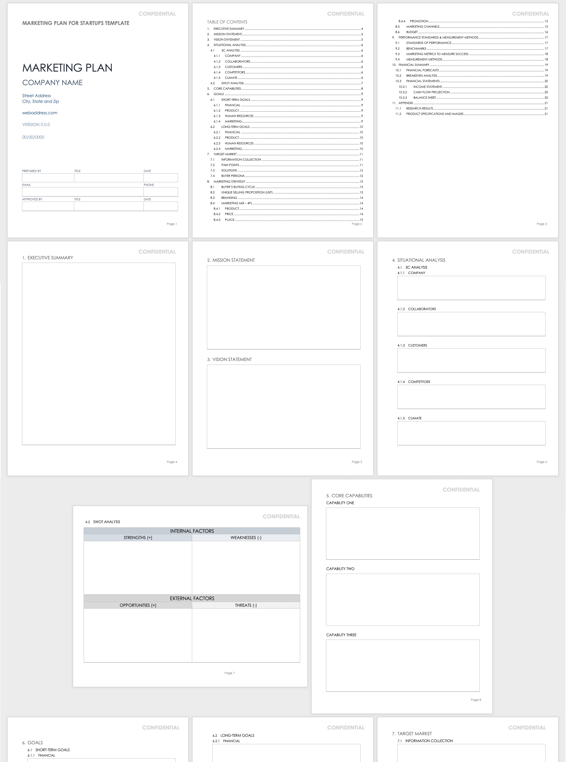 创业公司营销计划模板