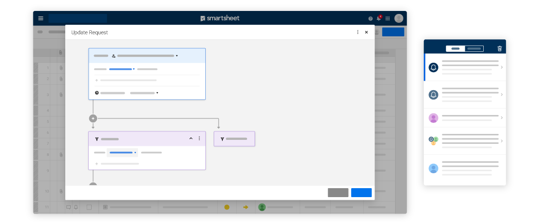 在Smartsheet、桌面和移动端更新请求