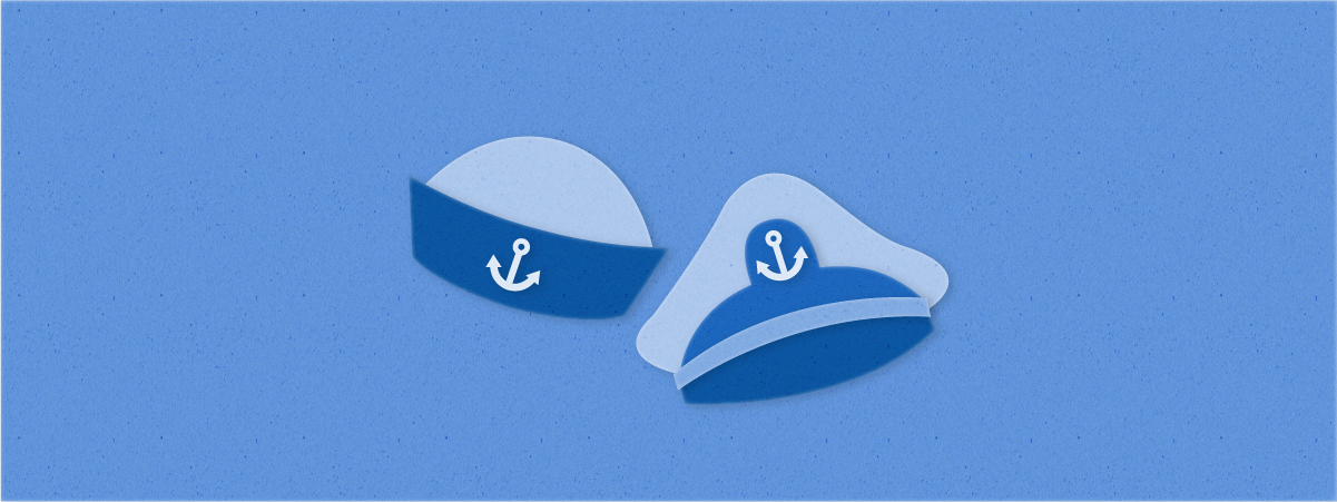 船长帽出现在水手帽旁边，作为团队的象征