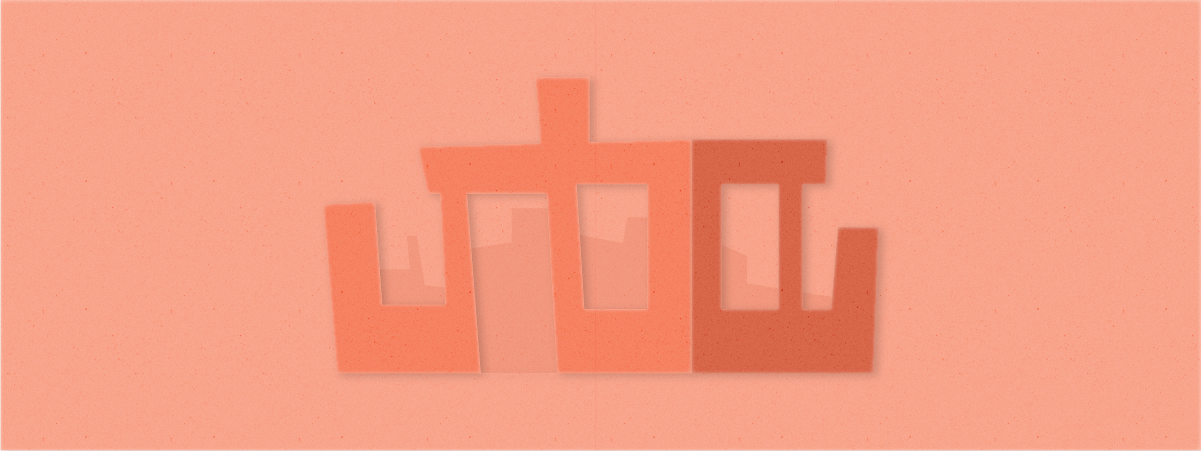 橘色的背景上出现了一个橘色的房子框架
