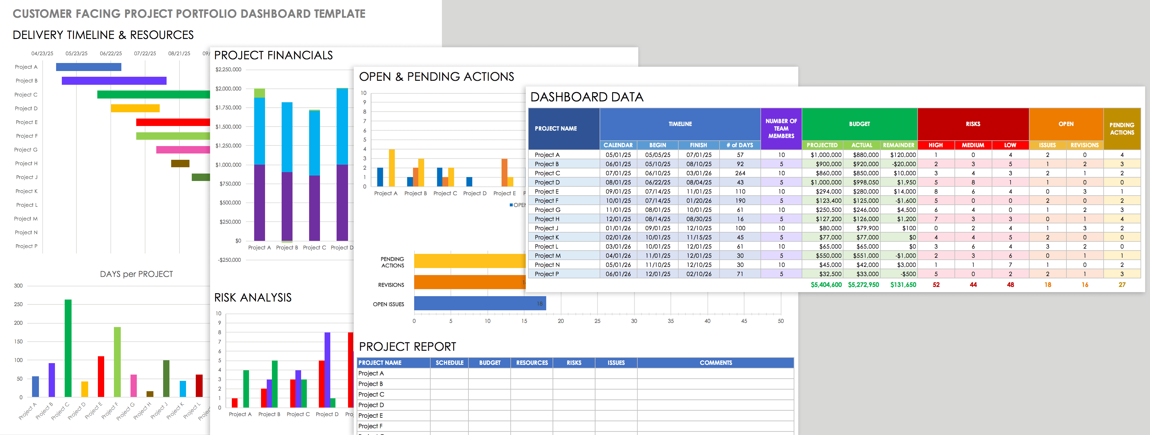 面向客户的项目组合仪表板