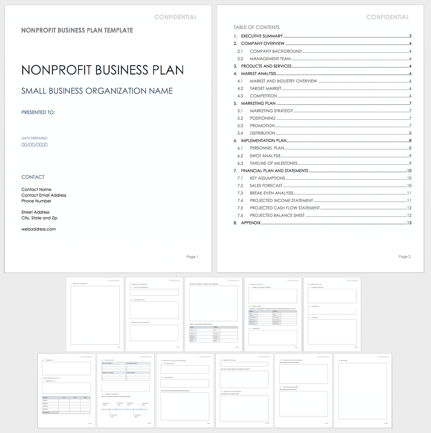 Nonprofit Business Plan Template