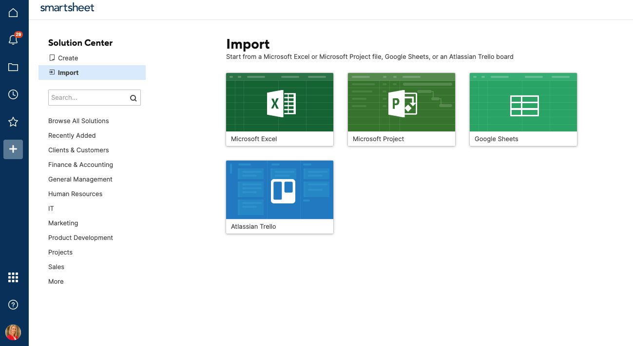 导入数据到Smartsheet