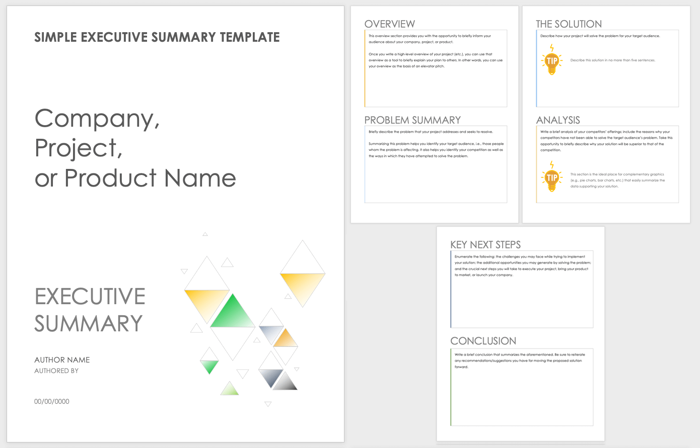 Simple Executive Summary Template