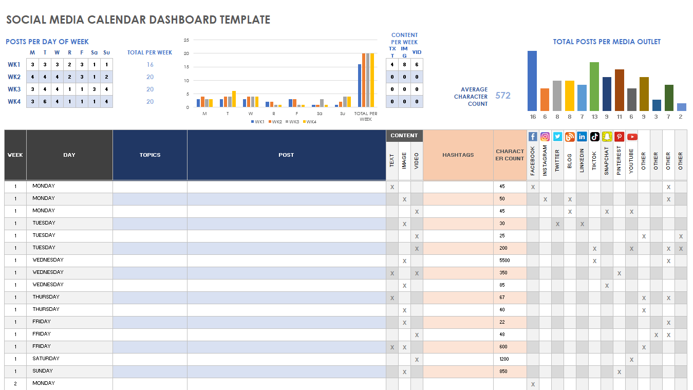 社会我dia Calendar Dashboard Template