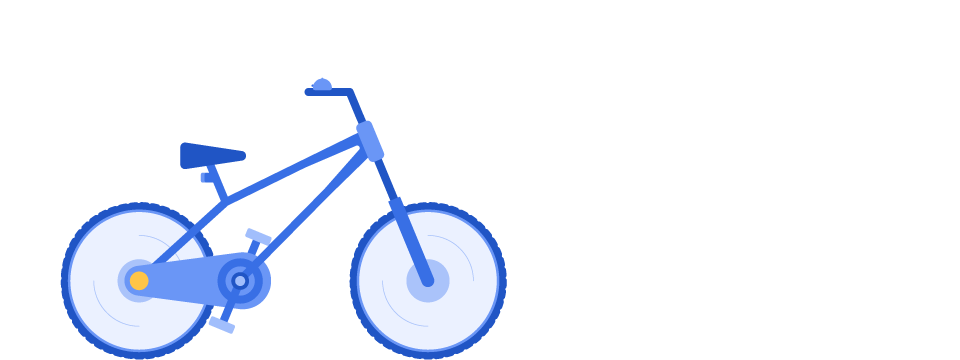 蓝色专业自行车