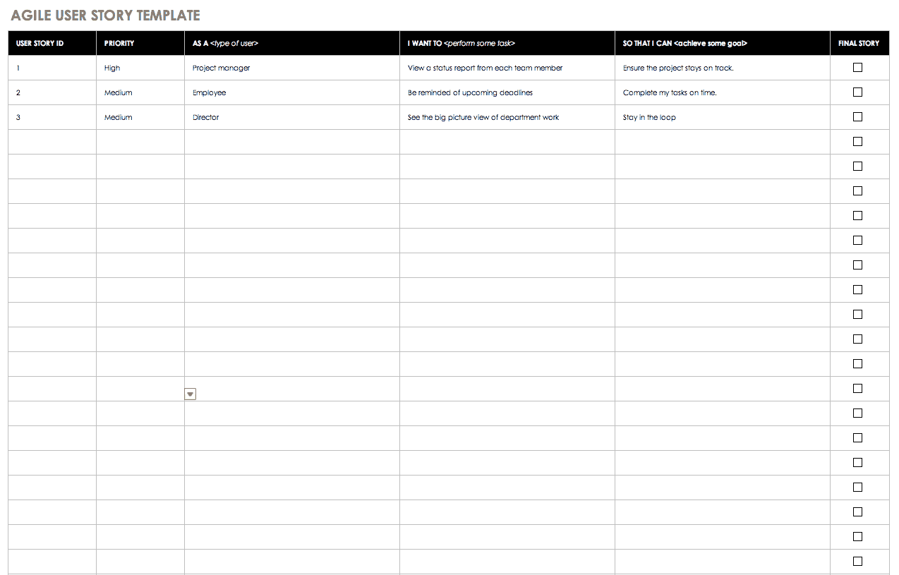 敏捷用户故事模板