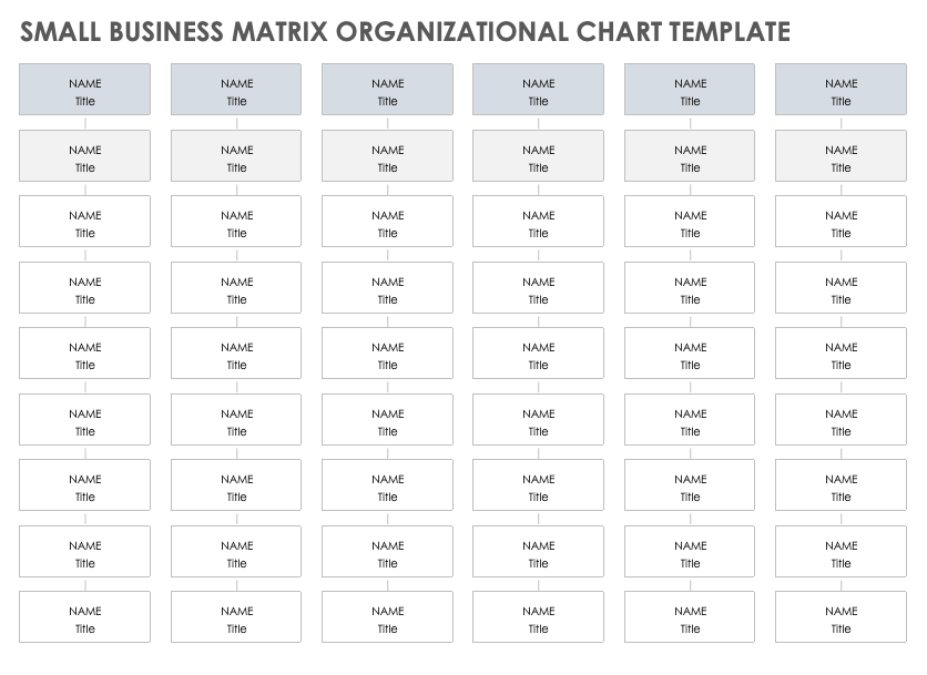 小企业矩阵组织结构图模板