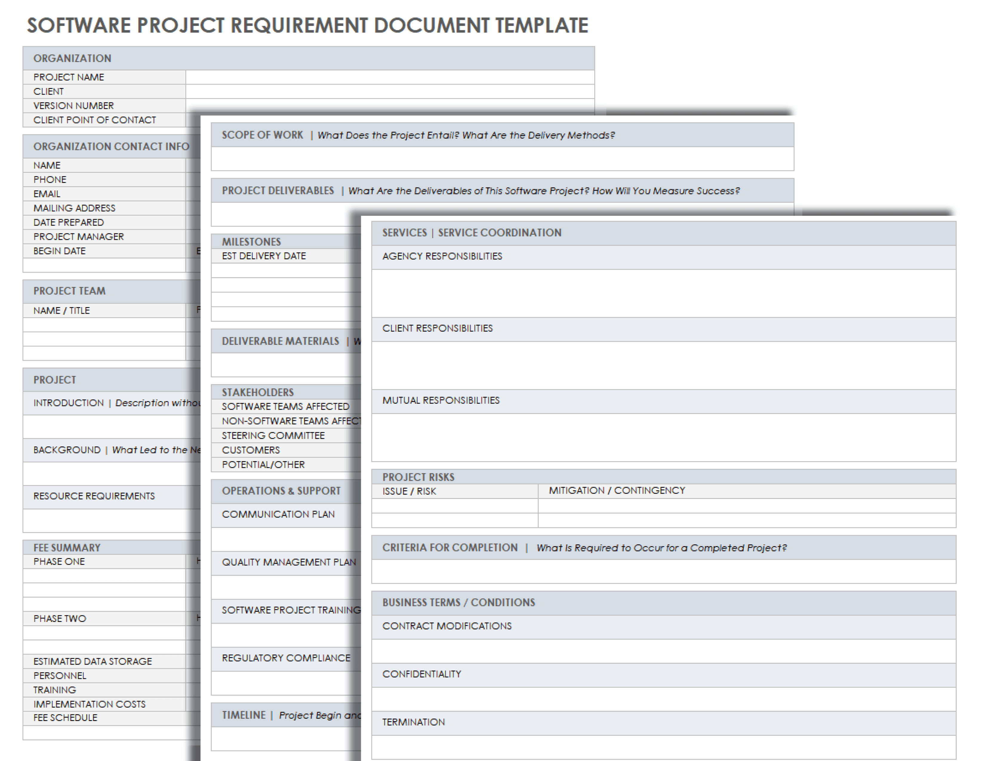 软件项目需求文档模板