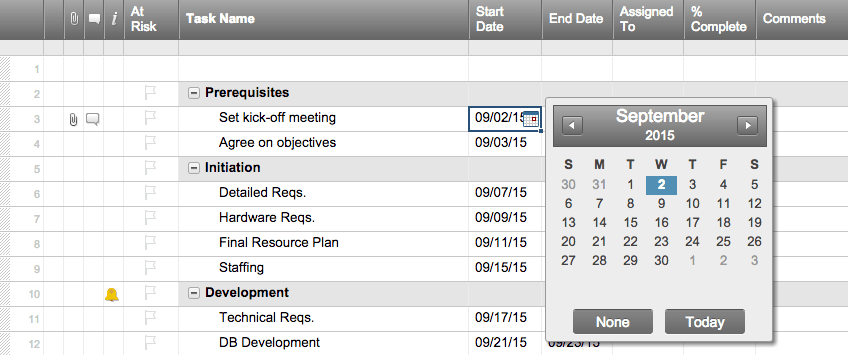 添加日期到Excel时间轴模板