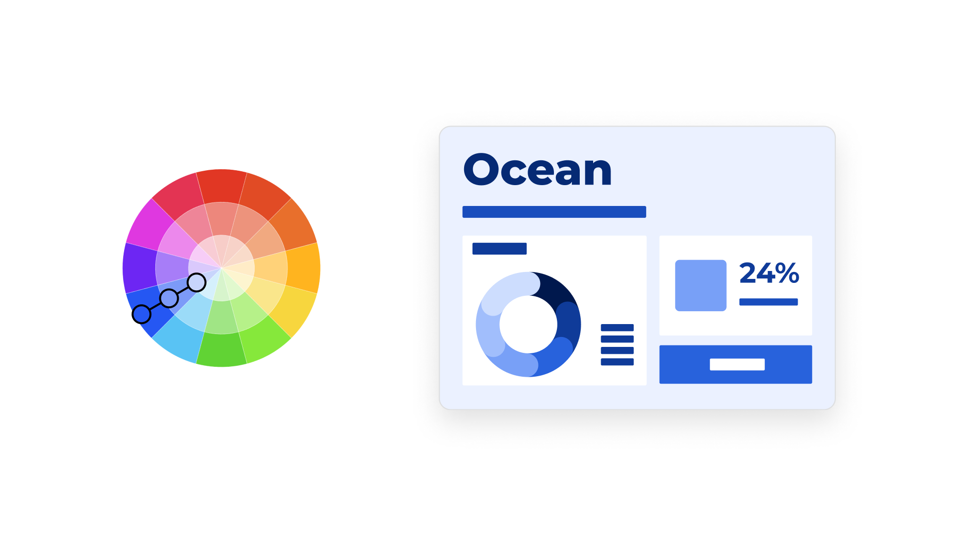 Monochromatic color scheme for Smartsheet dashboards