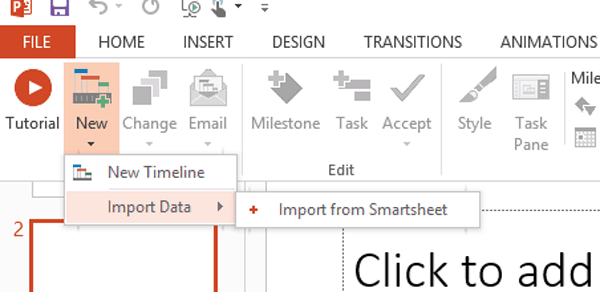 从Smartsheet Office Timeline导入