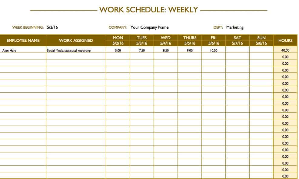Weekly-Work-Schedule